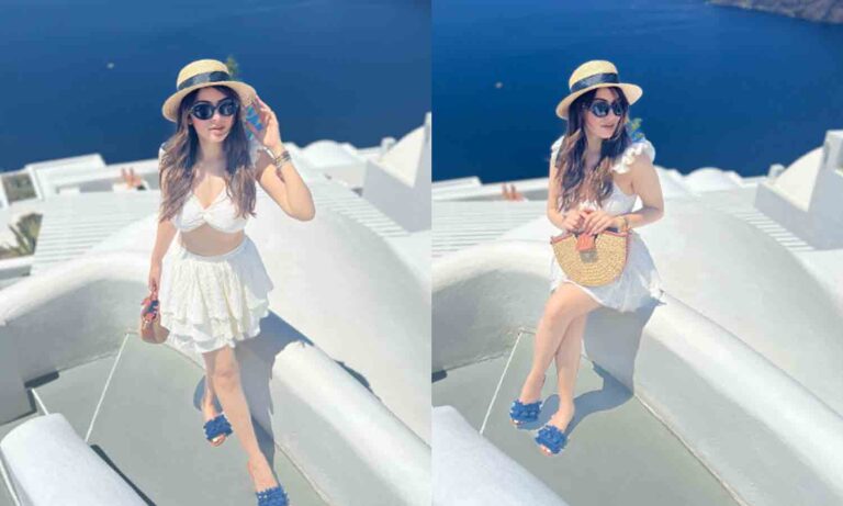 வெள்ளை நிற உடையில்  கவர்ச்சி