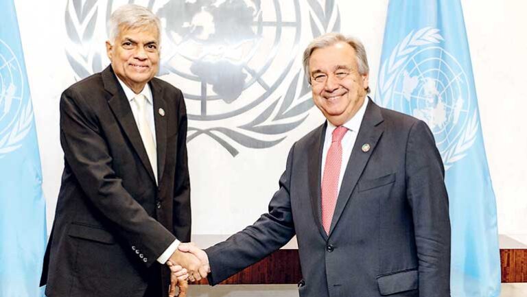 ஐக்கிய நாடுகள் சபையின் செயலாளர் நாயகத்திடமிருந்து ஜனாதிபதிக்கு வாழ்த்துக்கள்