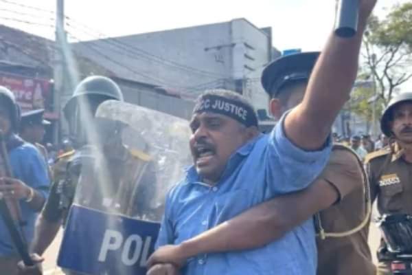 யாழில் ஆர்ப்பாட்டத்தில் ஈடுபட்ட நாடாளுமன்ற உறுப்பினர் உள்ளிட்ட பலர் கைது – வீடியோ