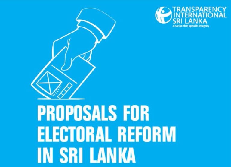 அரச தரப்பு பிரேரணைக்கு ட்ரான்ஸ்பேரன்சி இன்டர்நெஷனல் ஸ்ரீ லங்கா கண்டனம்