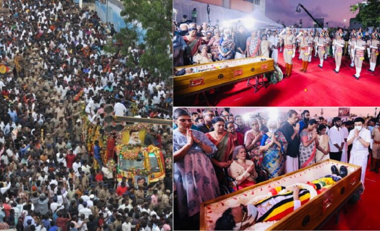 அரசு மரியாதையுடன் விஜயகாந்த் உடல் நல்லடக்கம்