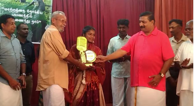 மலையக குயில் அசானிக்கு கிளிநொச்சியில் கௌரவிப்பு