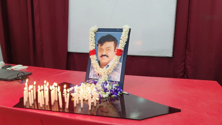 யாழ். ஆனைப்பந்தியில் விஜயகாந்த்துக்கு அஞ்சலி நிகழ்வு!