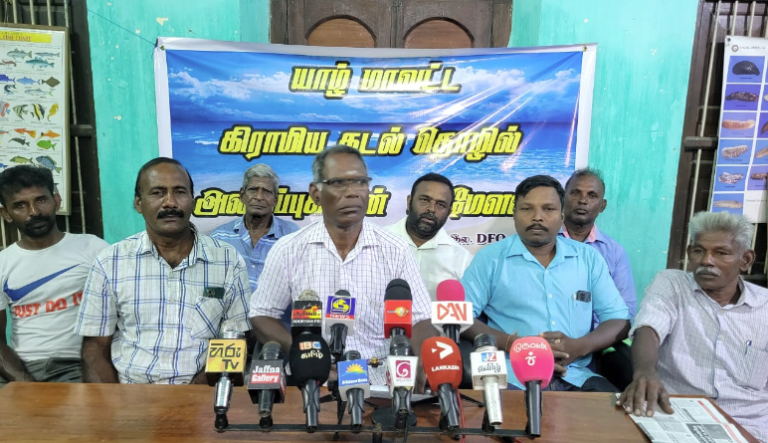 யாழ். இந்தியத் தூதரகம் முன்பு உணவு தவிர்ப்புப் போராட்டம்