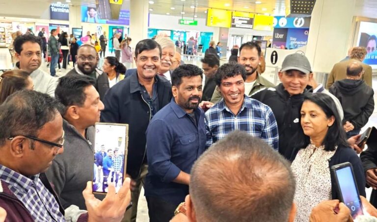 அநுரவுக்கு லண்டனில் அமோக வரவேற்பு!