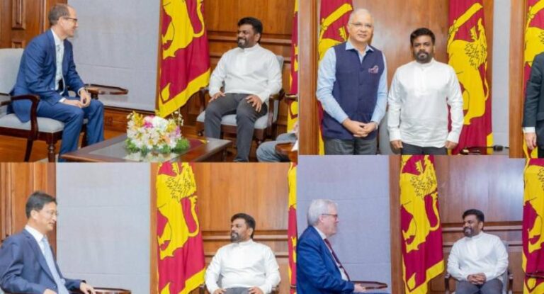 7 நாடுகளின் தூதுவர்களை சந்தித்து ஜனாதிபதி பேச்சு