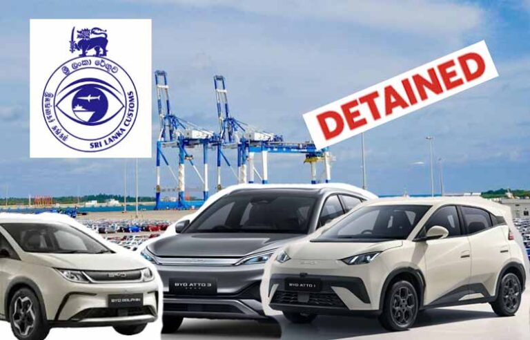மீண்டும் 1000க்கும் மேற்பட்ட BYD கார்கள் இலங்கை சுங்கத்தால் தடுத்து வைப்பு